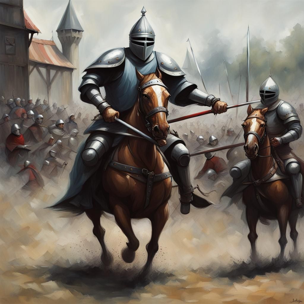 Sinister Medieval Jousting Scene