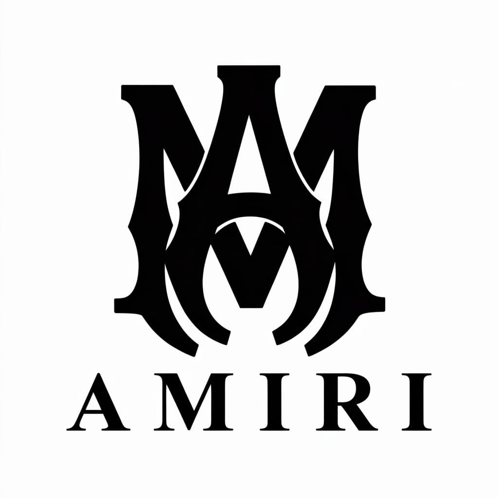 Elegant AMIRI Logo: Intertwined A & M