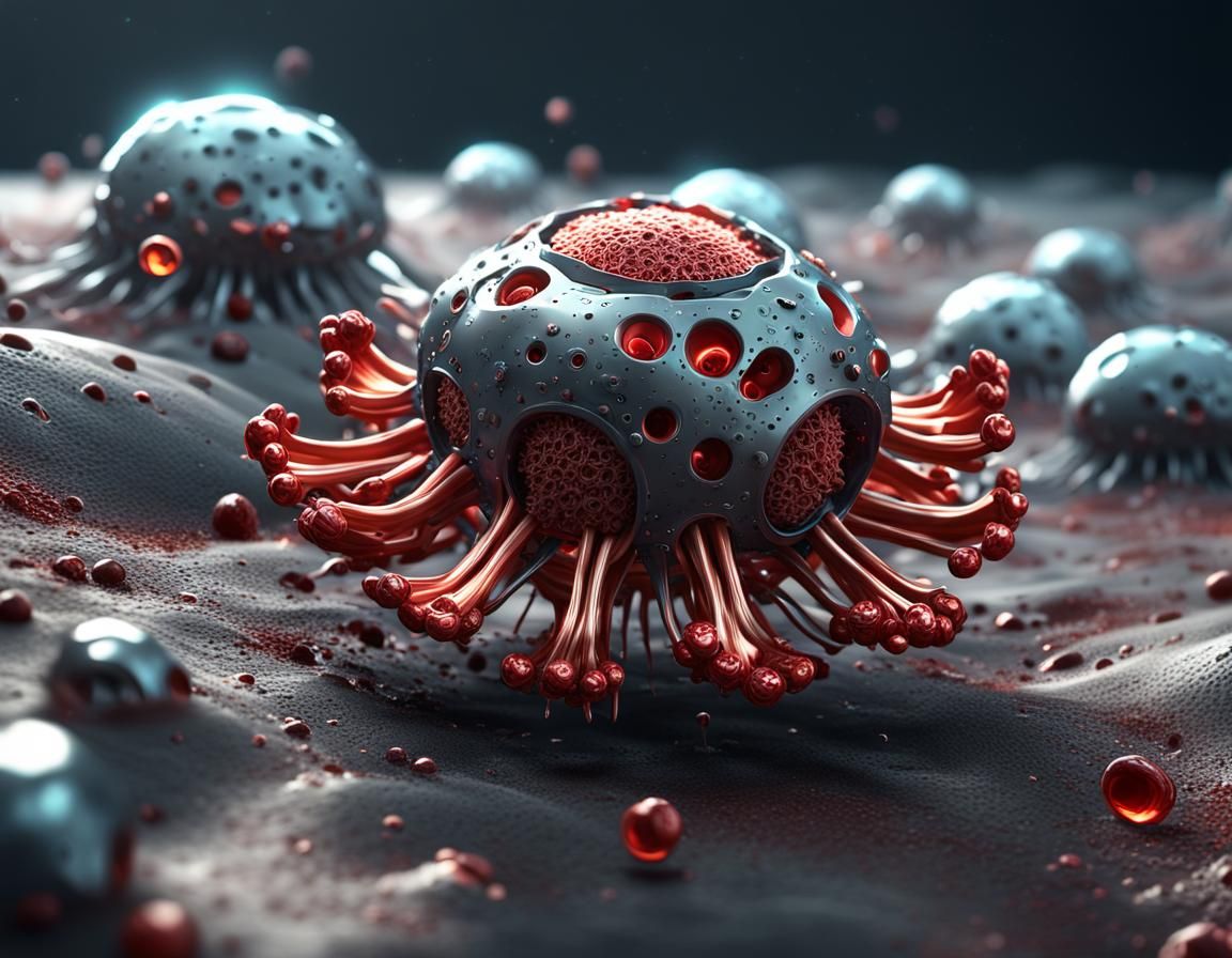 Amoeba on Steroids: Sci-Fi 3D Render