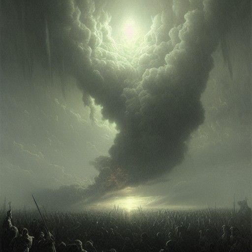 Apocalyptic Horror Scene in Dark Fantasy Style