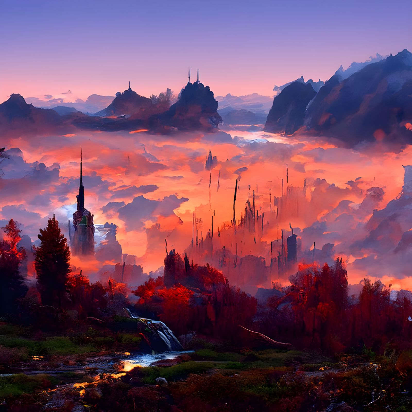 Post-Apocalyptic City Vista in Hyperrealism Style