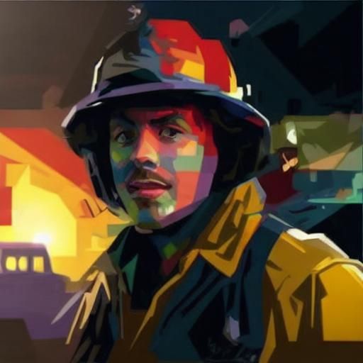 Colorful Geometric Portrait in WPAP Style