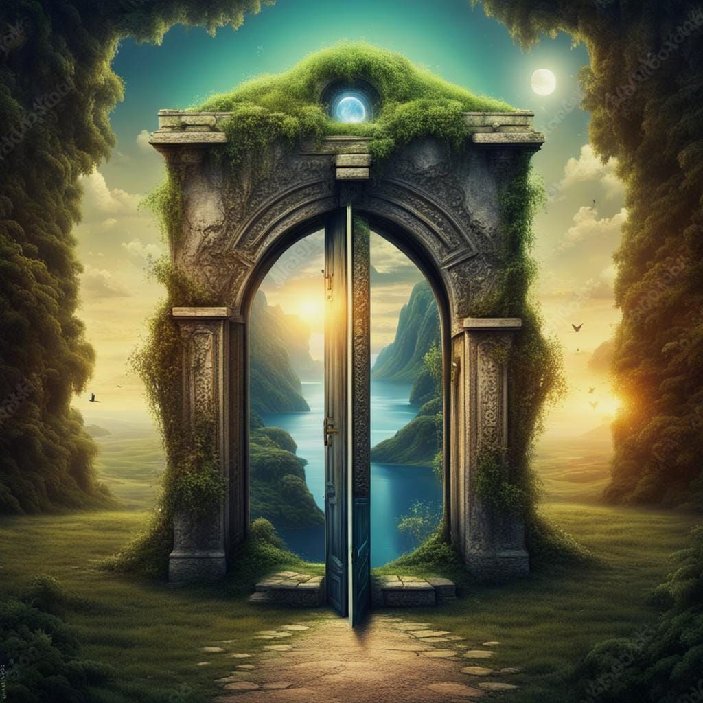 Magical Portal: Surreal Gateway to Paradise