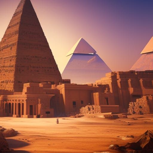Detailed Egyptian Fantasy Concept Art in 8K