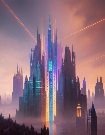 Detailed Matte Painting of New York City