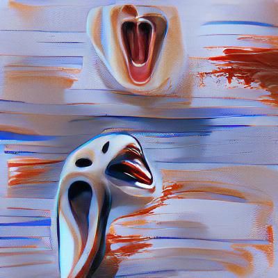 Visceral Scream: Abstract Horror Expression