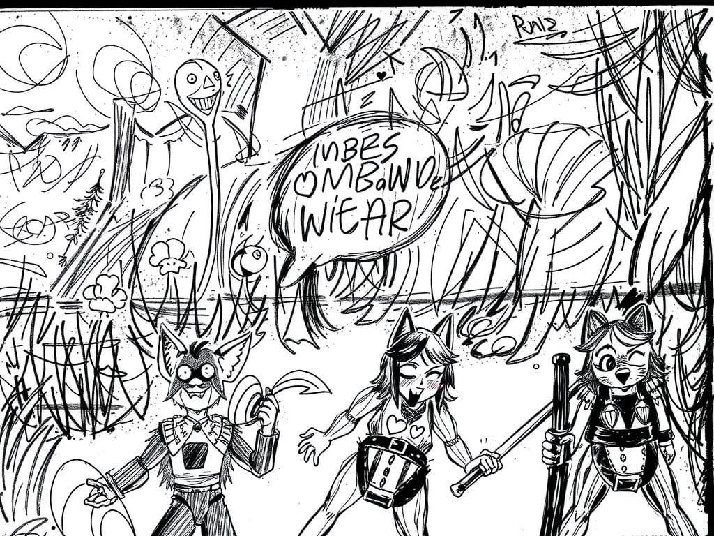 Cute Samurai Fur Babies in Chibi Anime Style