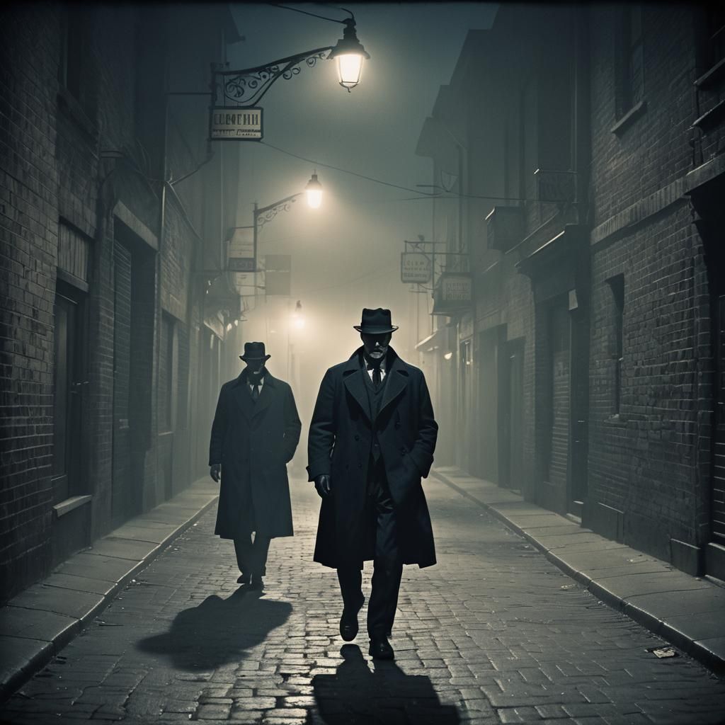 Jack Ripper in Gritty Film Noir Scene
