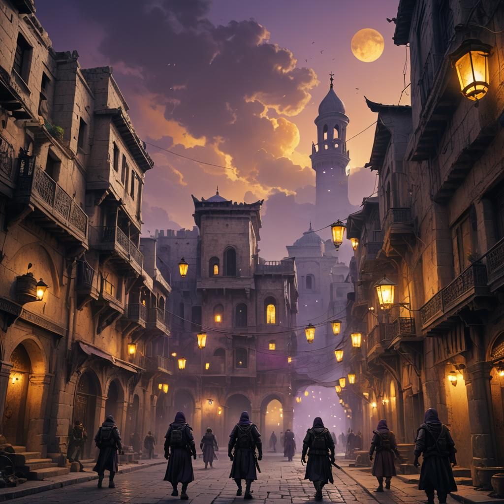 Special Forces Infiltrate Damascus: Dark Fantasy Concept Art