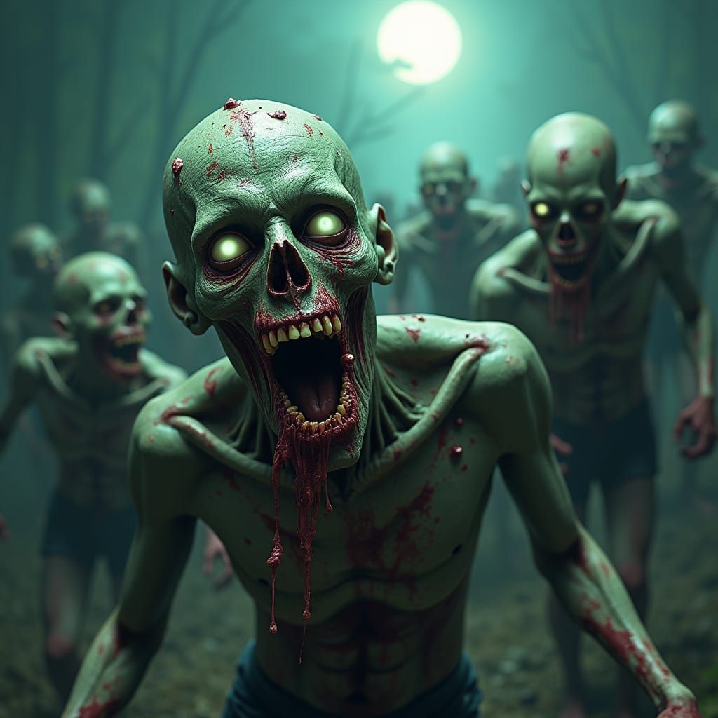 Zombie Horde: Grotesque Horror in Gothic Style