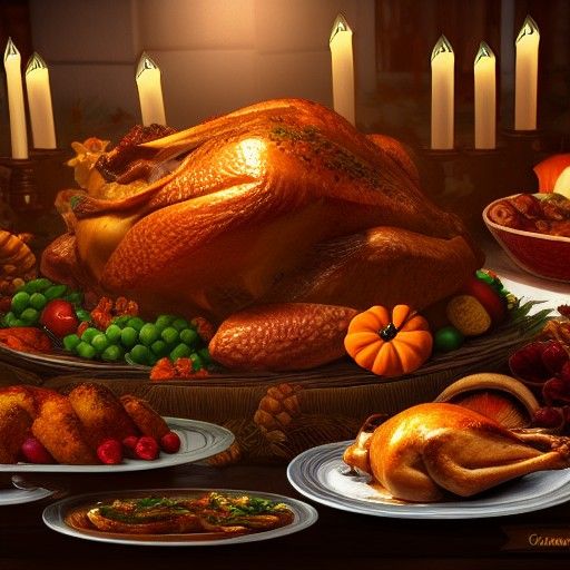 Thanksgiving Dinner: Detailed Matte Painting