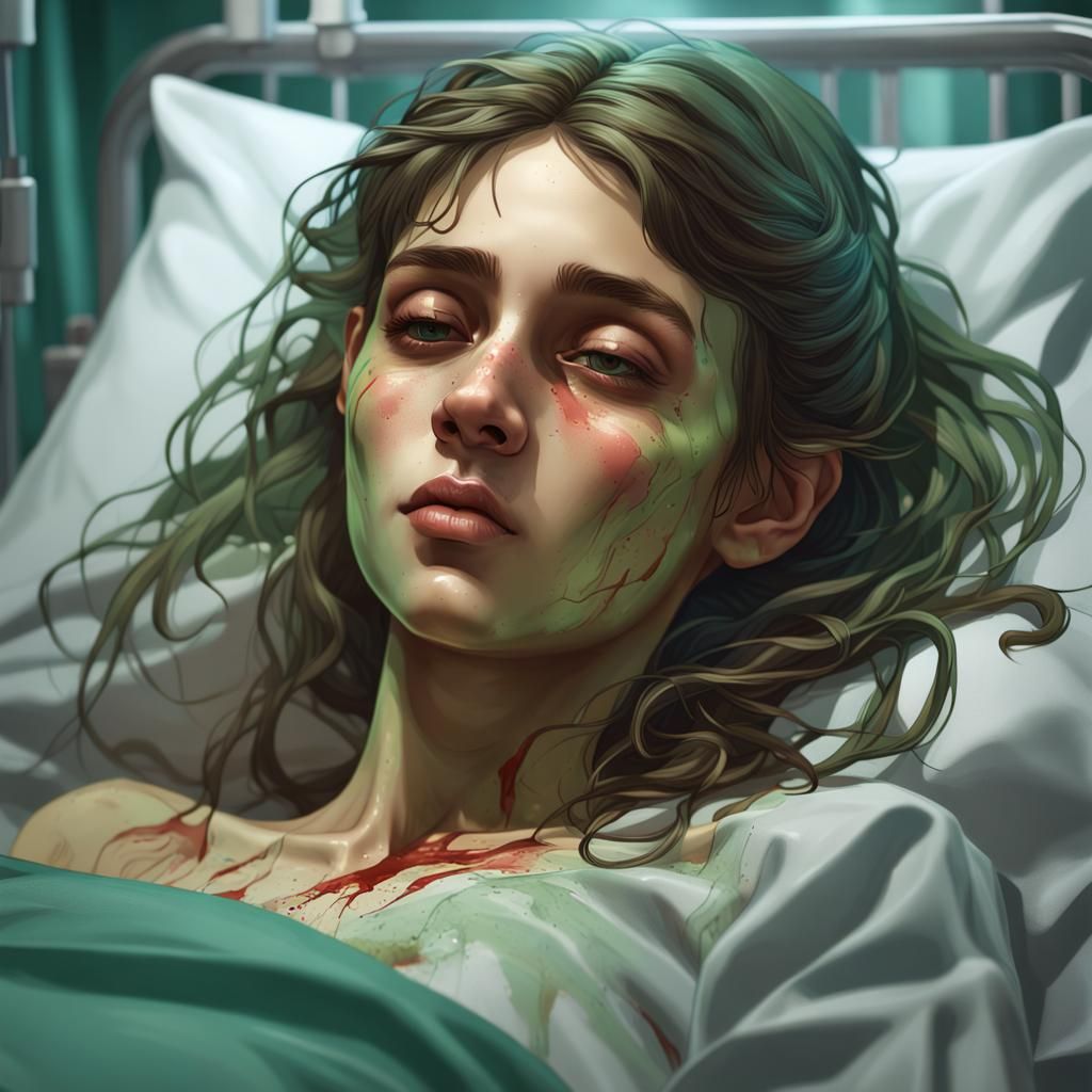 Italian Girl's Last Moments: Art Nouveau Portrait