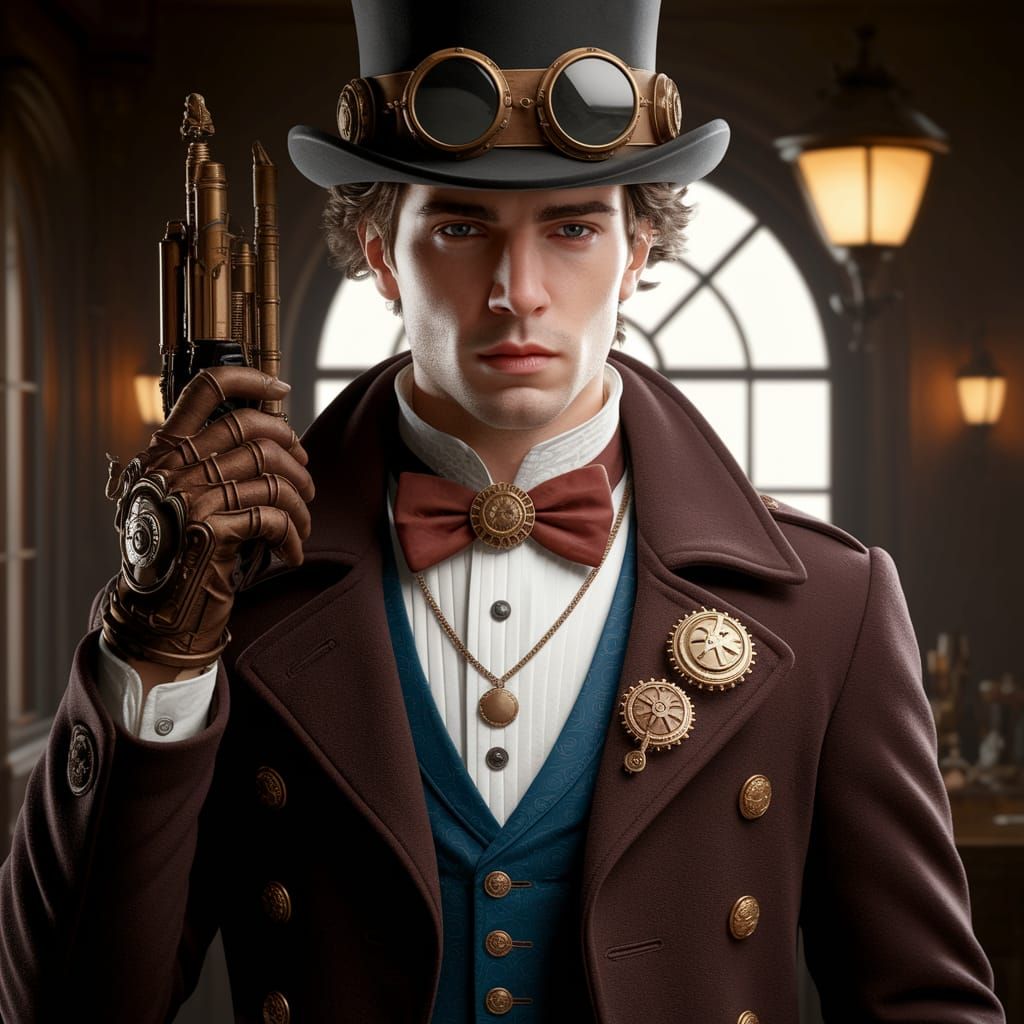 Steampunk Young Man Portrait