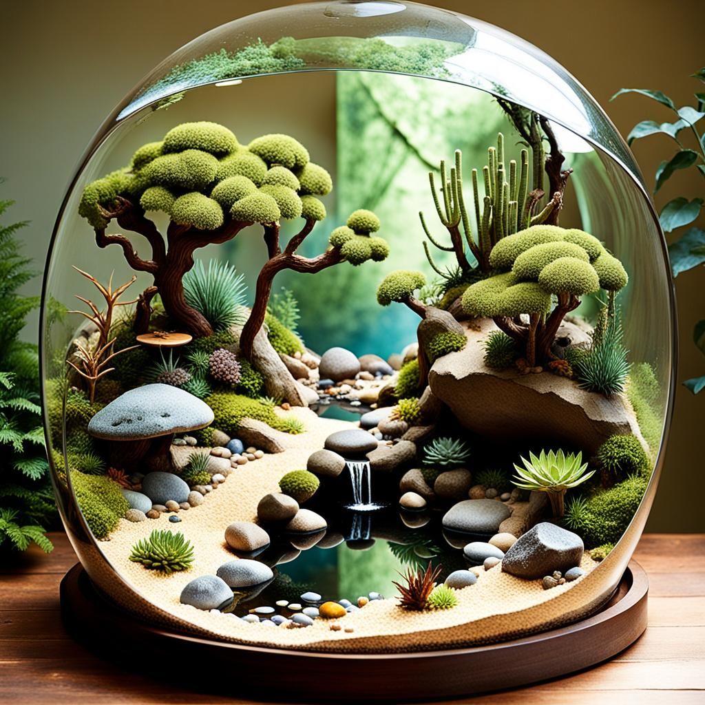 Desert scene terrarium