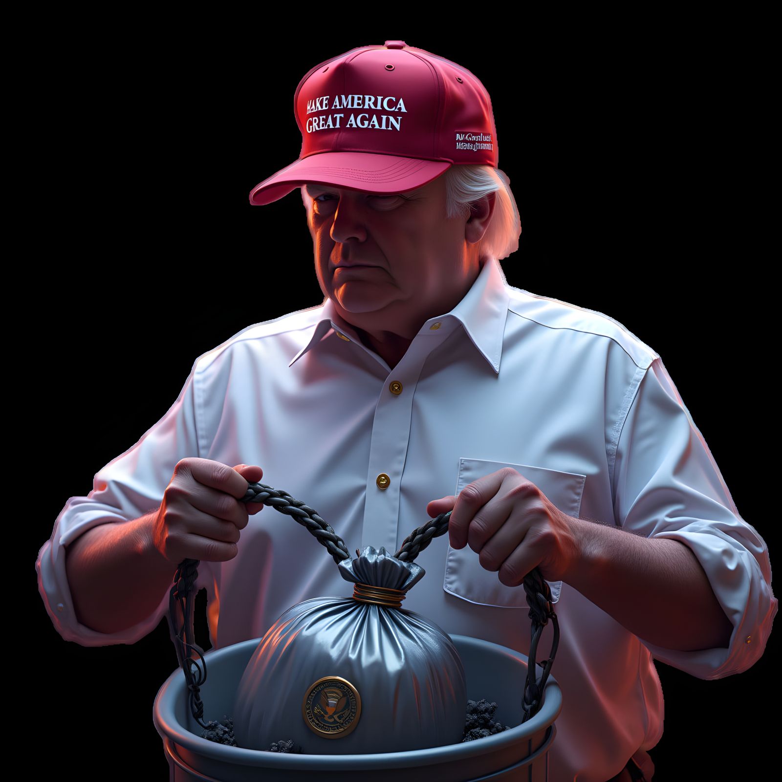 Donald Trump Takes Out the Garbage