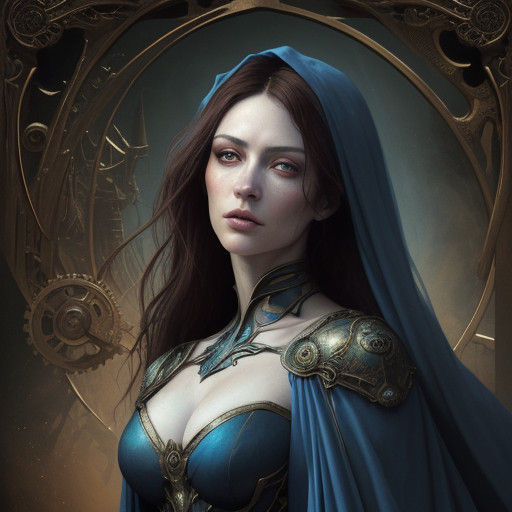 Hyperrealistic Concept Art of a Goddess Figure in Eerie, Eth...