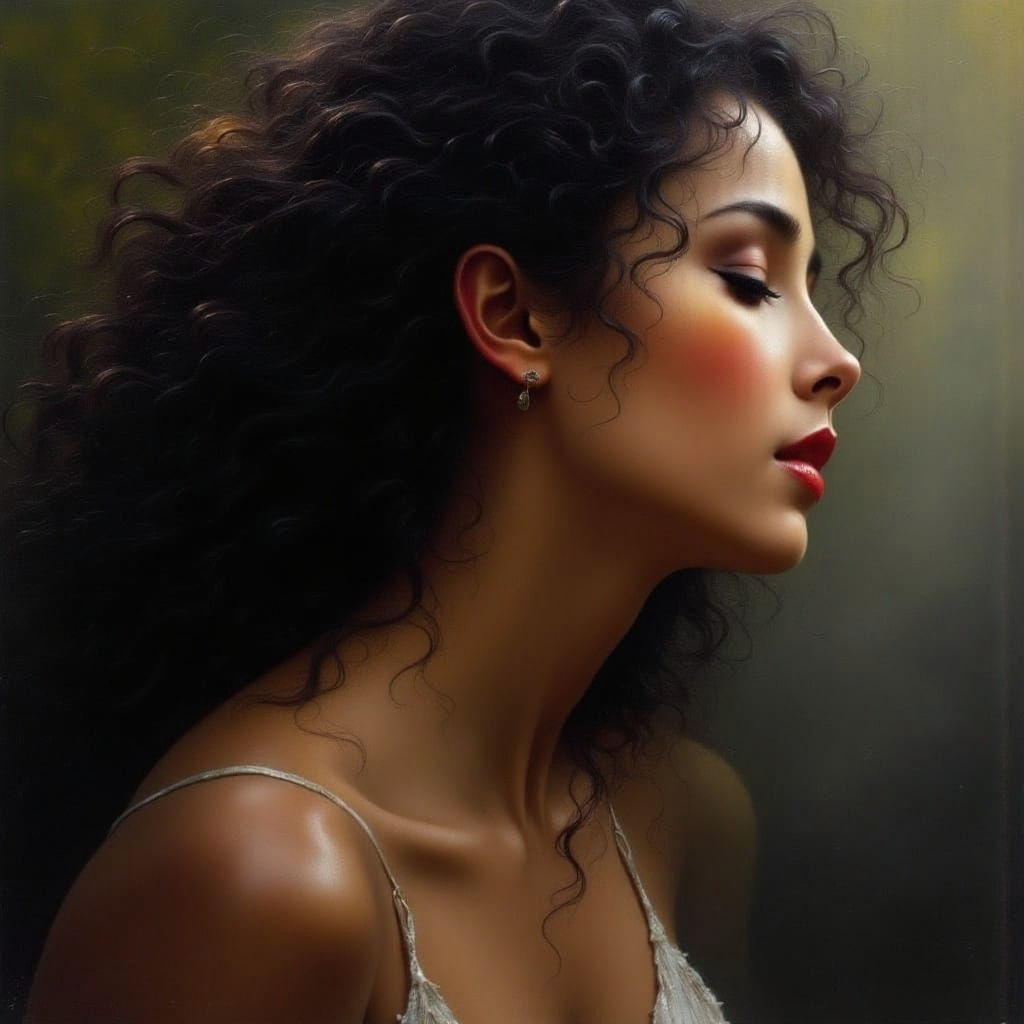 Latina Portrait in Moody Atmospheric Style