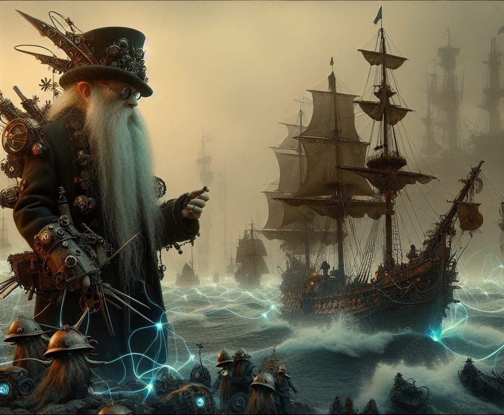 Nordic Dwarfish Artifacts in Protopunk Gothic Style