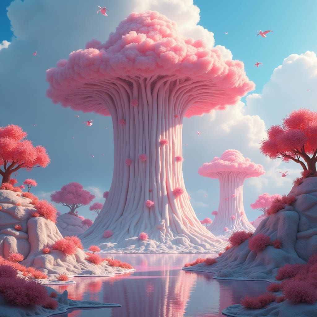 Future World of Wheat in Pastel Colors