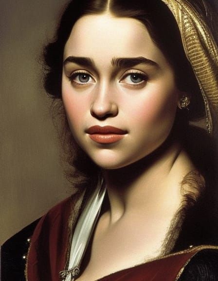 Portrait of a Young Woman in Caravaggio Style