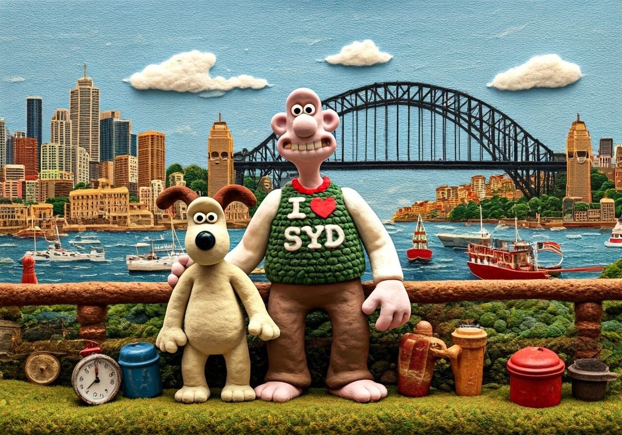 Whimsical Sydney Wool Felt Art