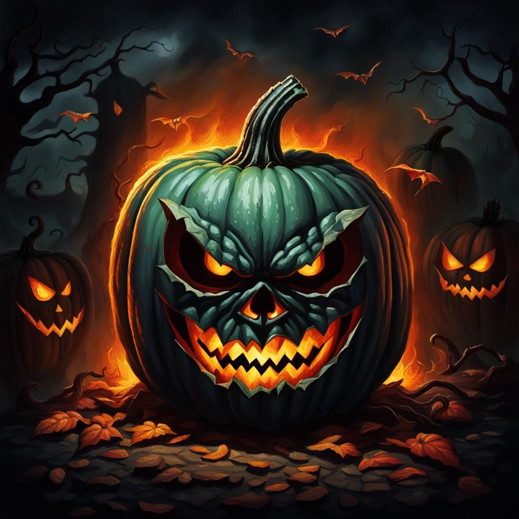 Evil Pumpkin Generated by AI