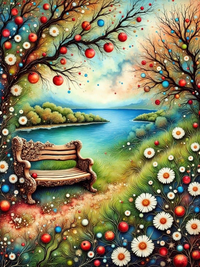 Orchard Paradise in Vibrant Splendor