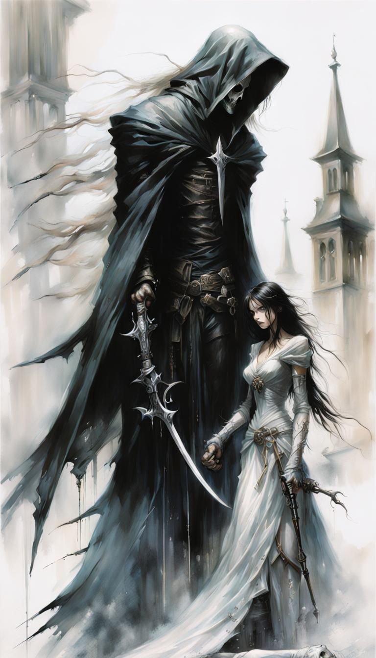 Grim Reaper's Wedding: Airbrush Art