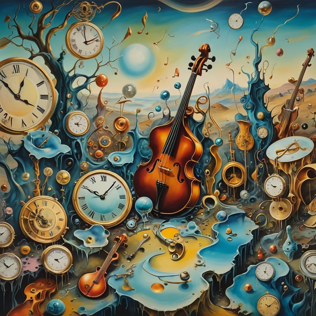 rock album artwork, distorted dreamscape with a surreal fusi...