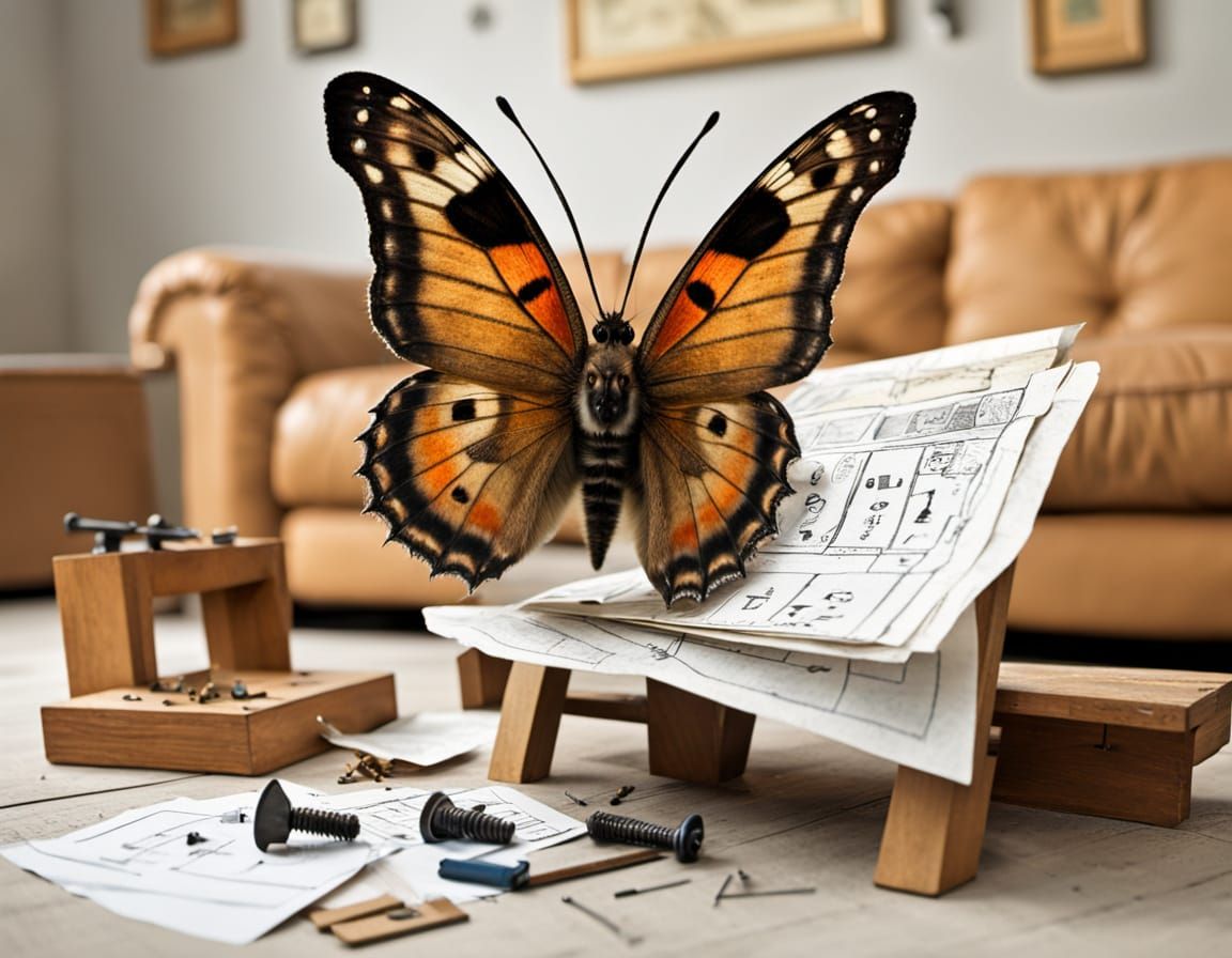 Confused Butterfly Assembling Flat Pack Furniture