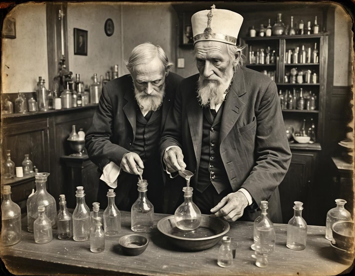 The Greene Brothers, Casimir and Evander Greene, Alchemists, London 1885.