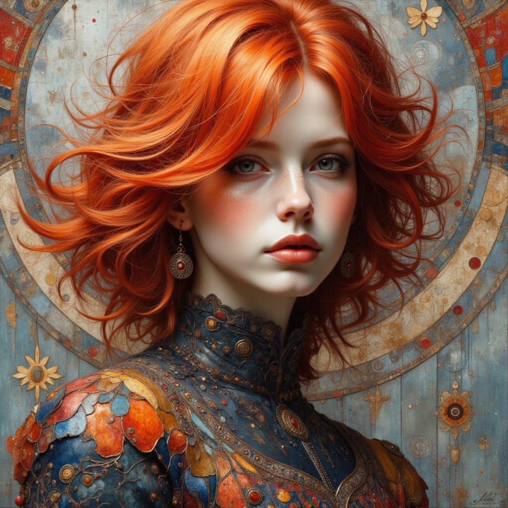 Hyperdetailed Redhead Portrait with Dynamic Lighting