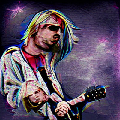 Kurt Cobain Portrait: Grunge Icon