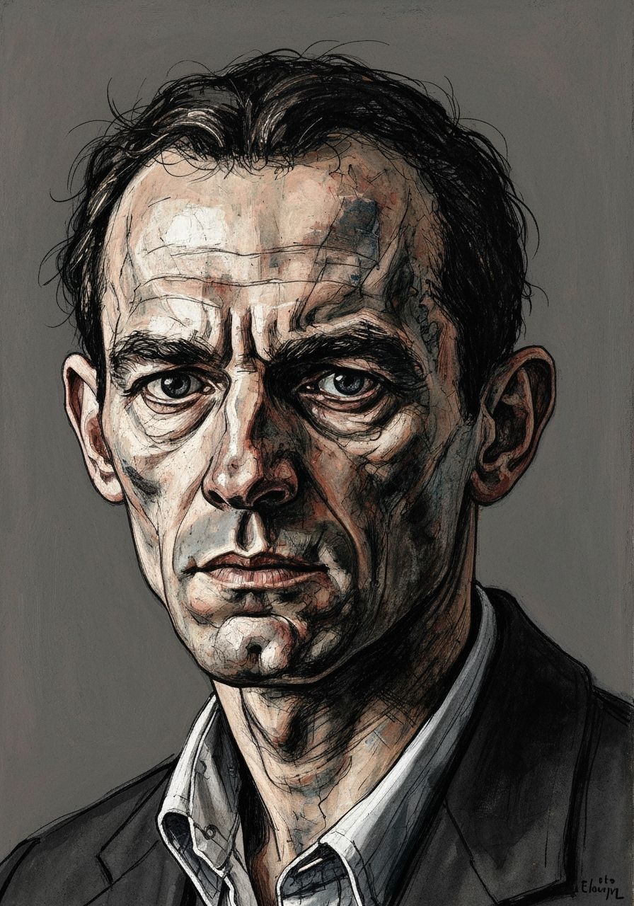 Gritty Expressionist Portrait of an Uncultured Reprobate