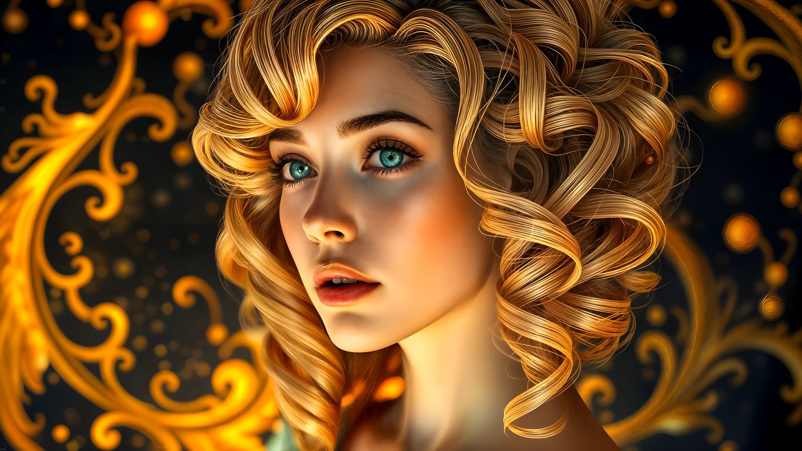 Ethereal Goddess in Cosmic Splendor