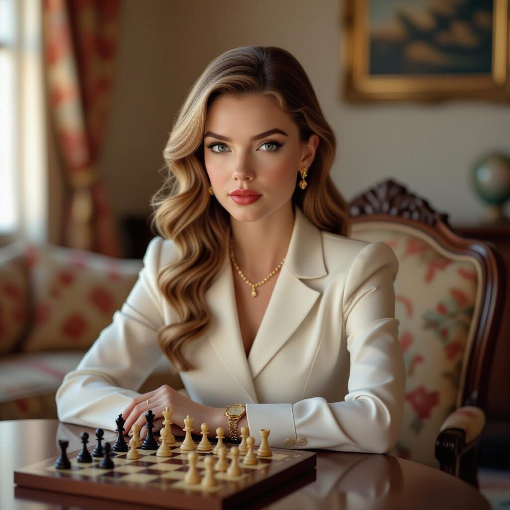 Anya Taylor-Joy as Chess Champion in 8-bit Pixel Art