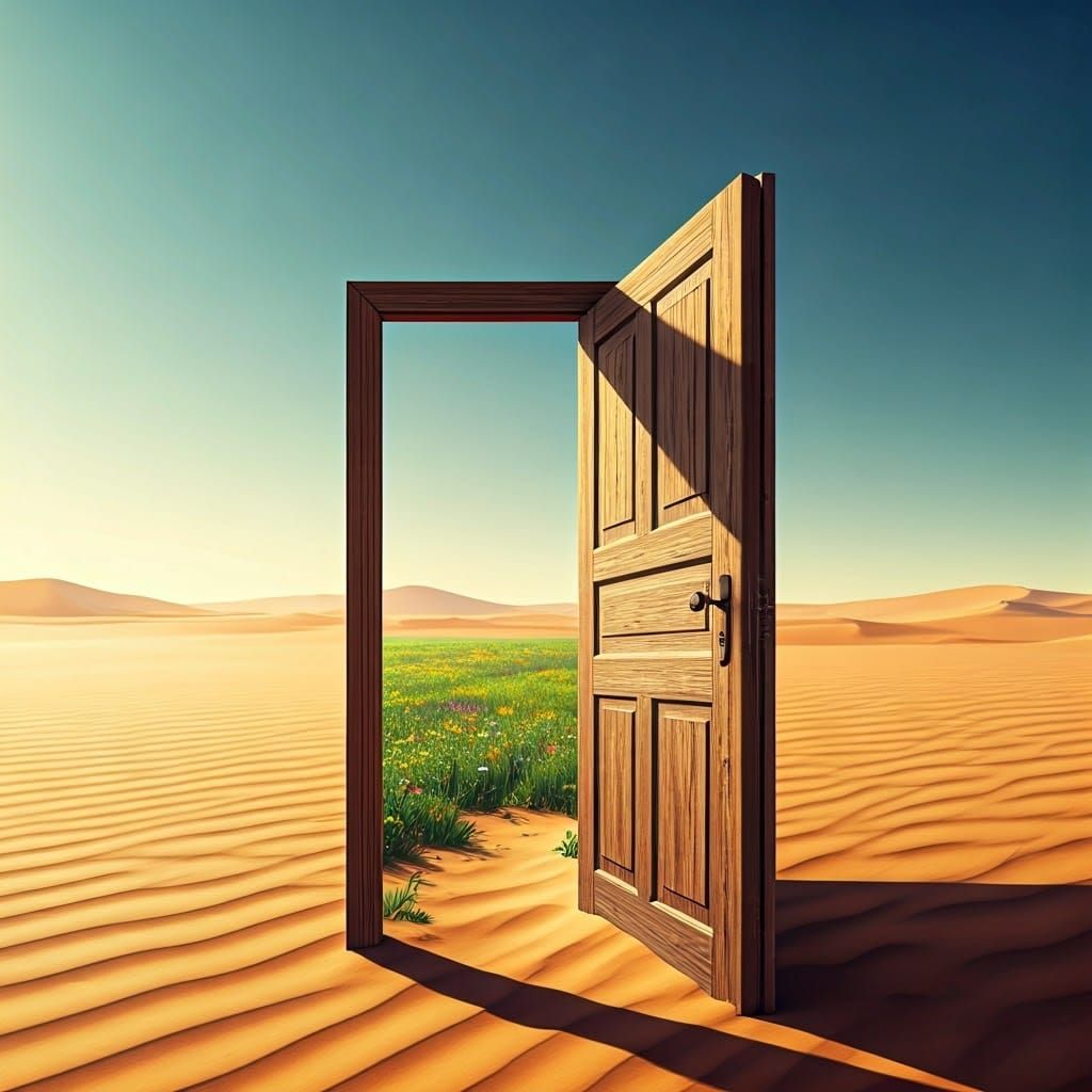 Desert Doorway to Lush Green World