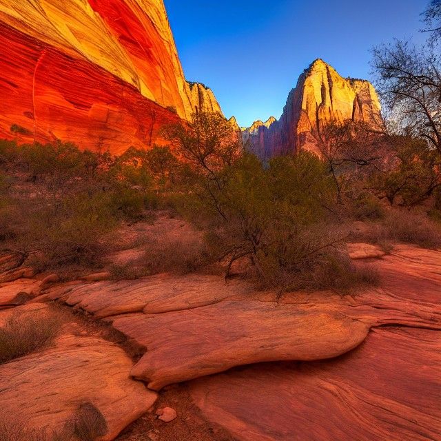 Zion National Park at Golden Hour in 8K
