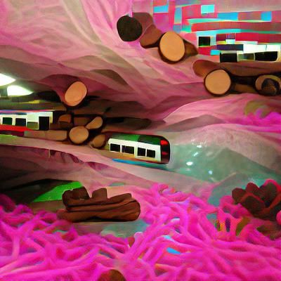 Surreal Underwater Redwood Subway