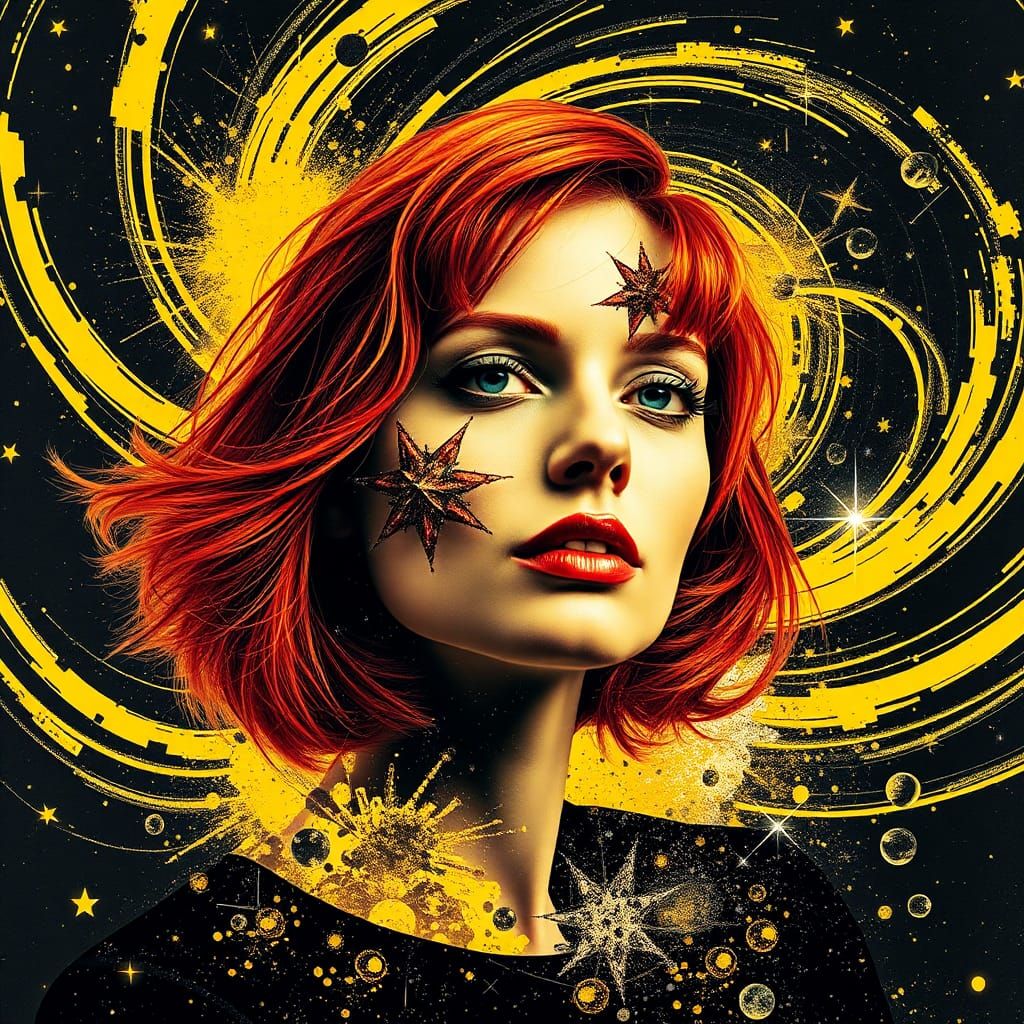 Dada Collage Portrait in Avant-Garde Style