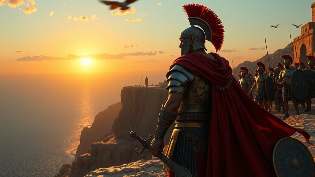 Victorious Greek General Overlooking the Sea
