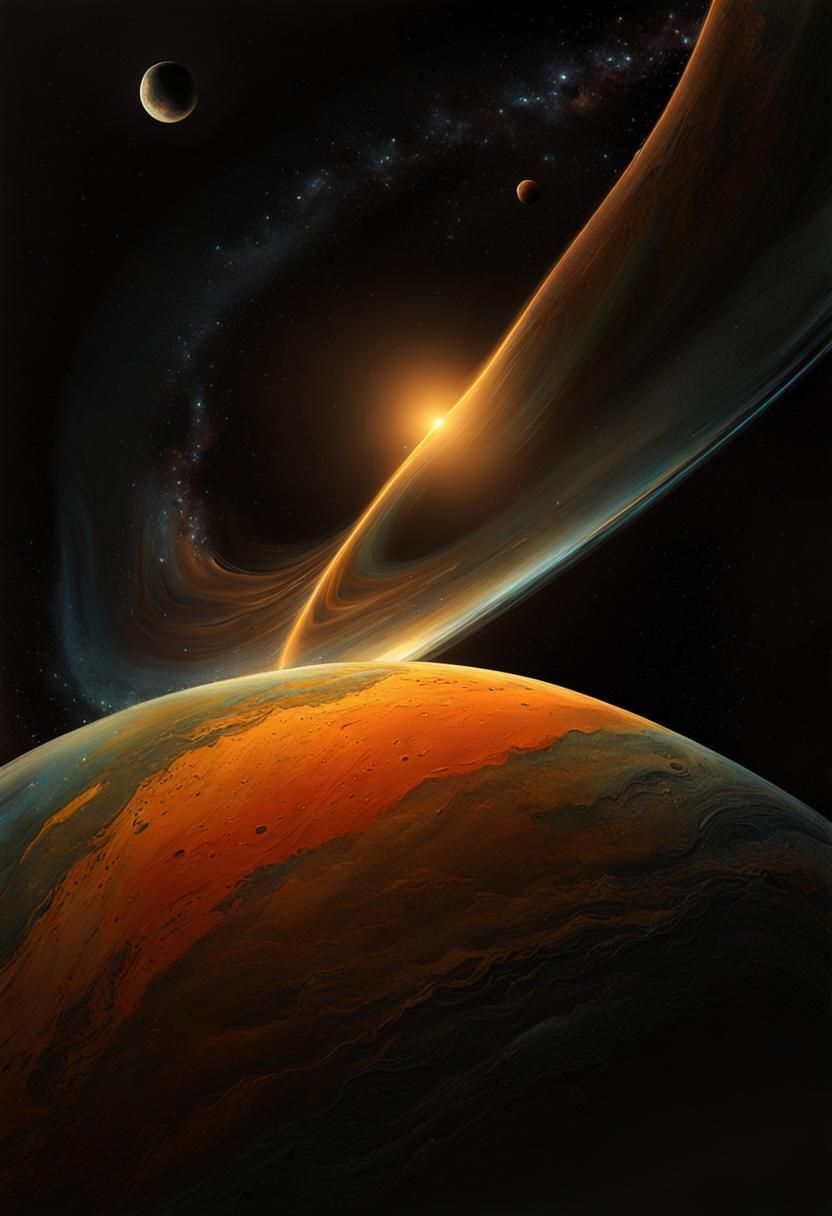 Abstract Silver Cycles in Matte Painting Style