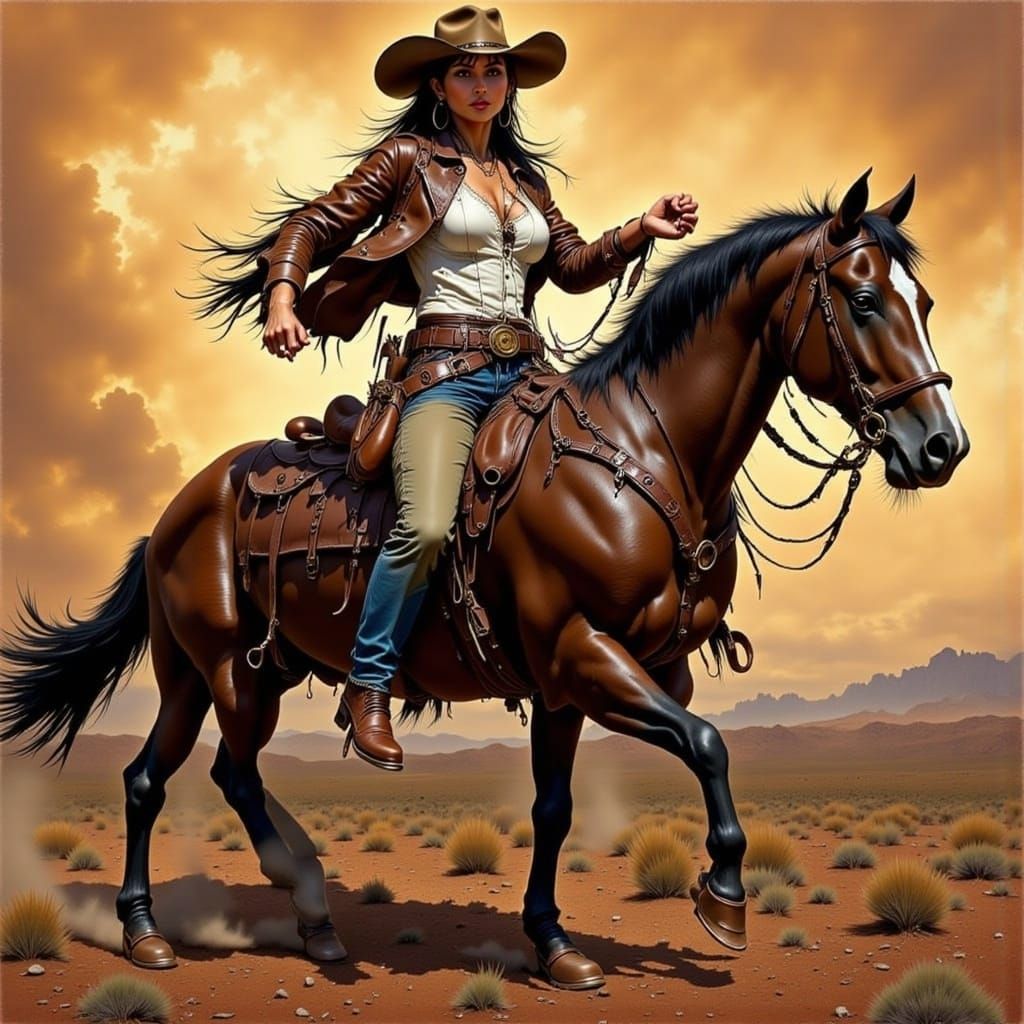 Calamity Jane in the Wild West