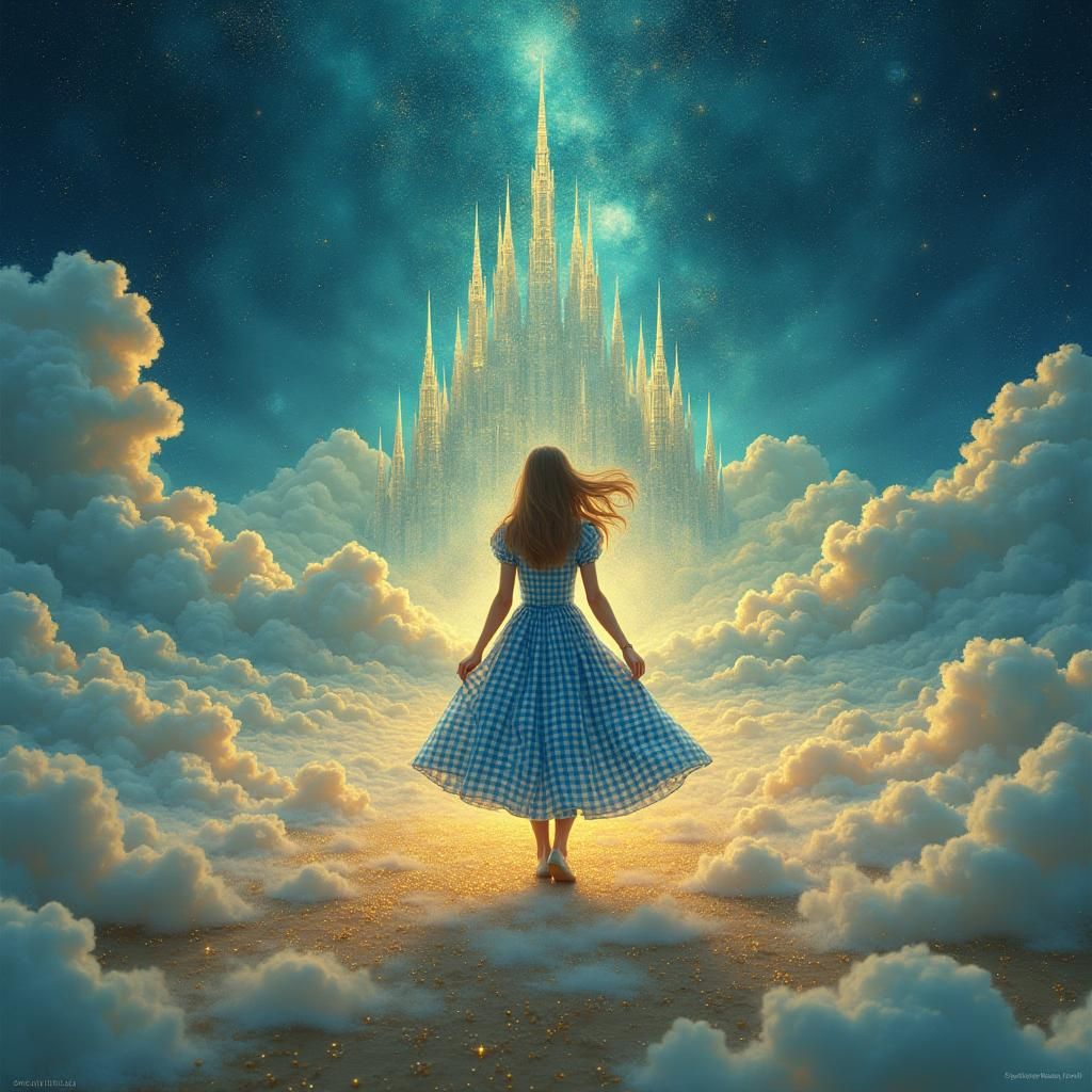 Dorothy in a Celestial Dreamscape, Digital Art