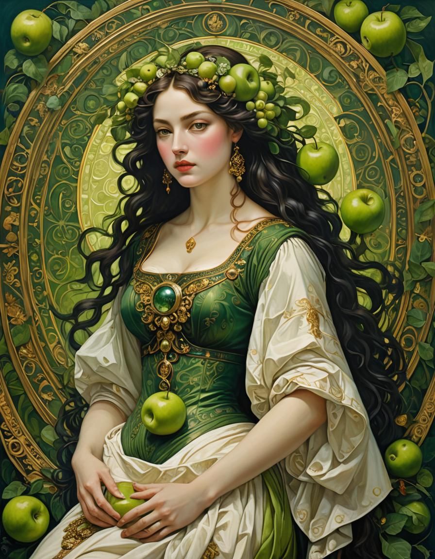 Aphrodite in a Blend of Classic Art Styles