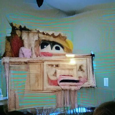 Humorous Puppet Show Deception Inside Broken TV