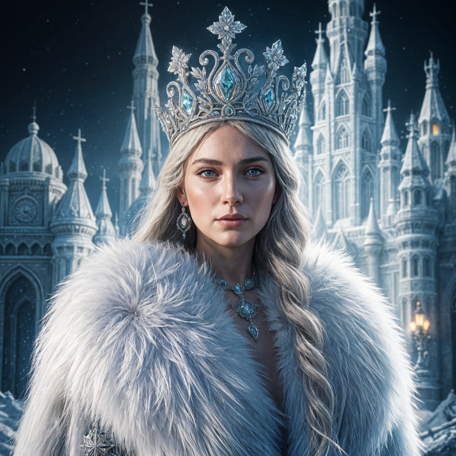 Ethereal Ice Queen in Triadic Colors