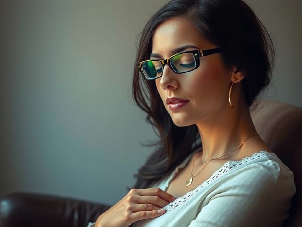 Serene Hypnotized Woman in Deep Trance, Guided by Gentle Voi...