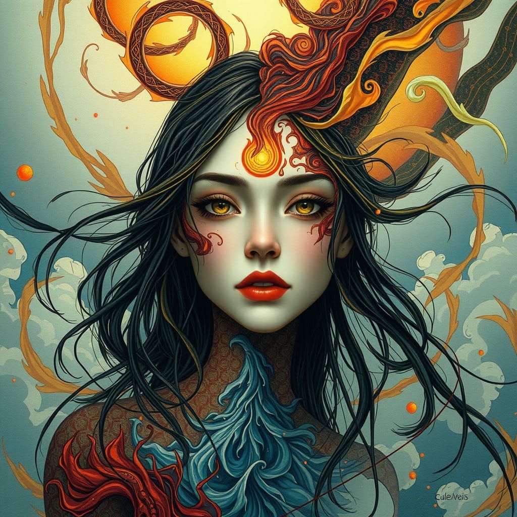 Dreamlike Goddess of the Elements