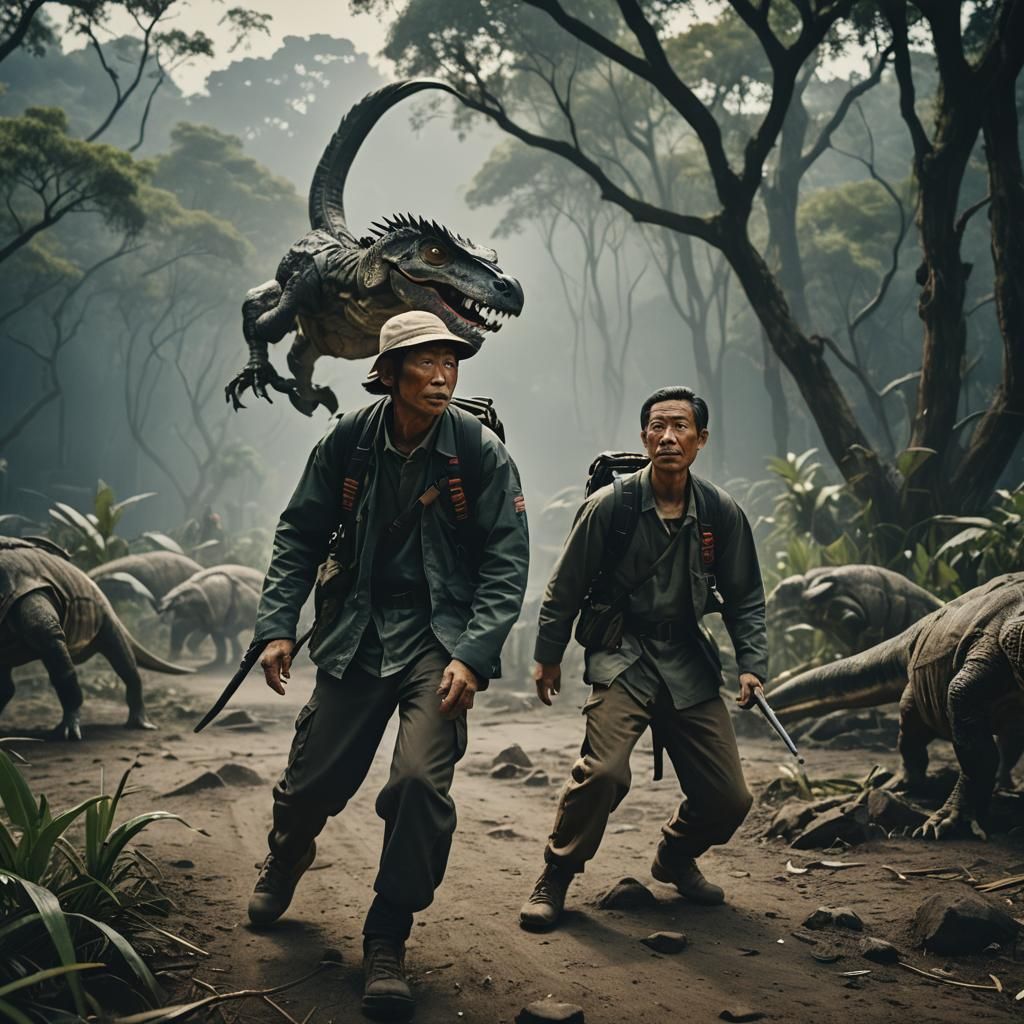 Cinematic Film Still with Film Grain Effect